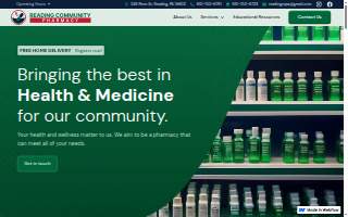 Reading Community Pharmacy website