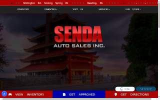Senda Auto Sales Inc website