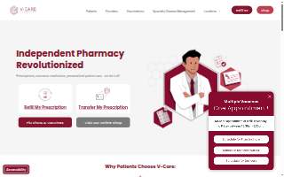 VCare Discount Pharmacy website