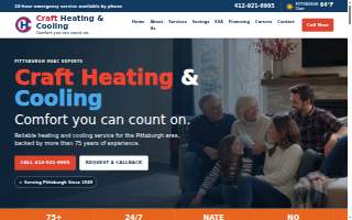 Craft Heating and Cooling website