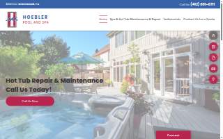 Hoebler Pool & Spa Inc website