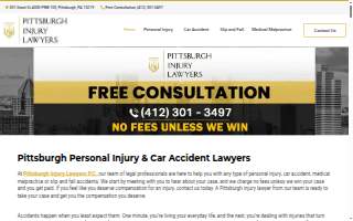Pittsburgh Injury Lawyers P.C. of Shaler Township website
