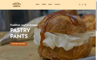 Pastry Pants Bakery website