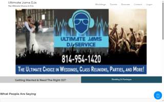 Ultimate Jams DJ Service website