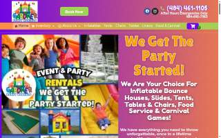 Gardner Party Rentals website