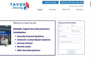 Tavor Security Systems of Upper Darby website