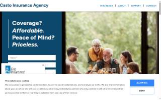Casto Insurance Agency website