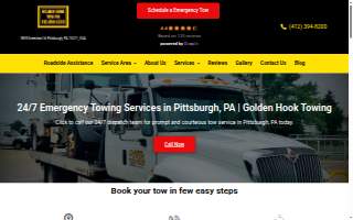 Golden Hook Towing website