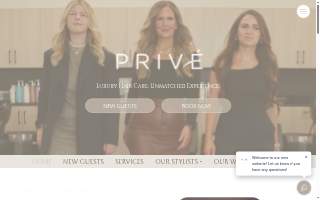 Prive Salon at Wayne website
