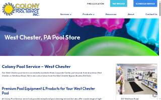 Colony Pool Services Inc. of West Chester website