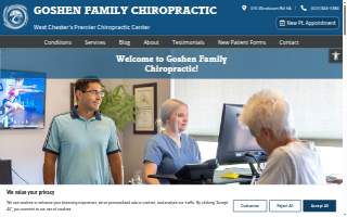 Goshen Family Chiropractic website