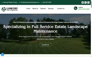Lowery Lawn & Landscape website