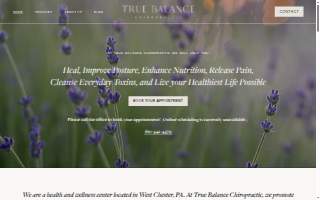 True Balance Chiropractic website