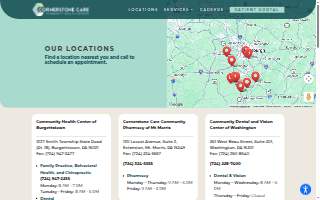 Cornerstone Care Community Dental Center of West Mifflin website