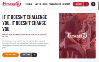 Fitness 19 website