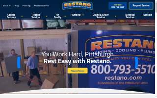 Restano Heating, Cooling & Plumbing of West Mifflin website