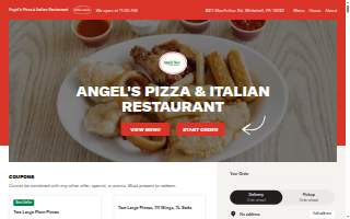 Angel's Pizza & Italian Restaurant website