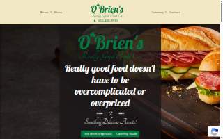 O'Brien's Really Good Food Co. website