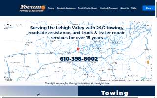 Yocum Towing & Recovery Inc website