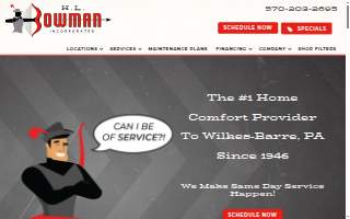 HL Bowman Inc Plumbing Heating & AC website