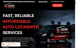 Luzerne Auto Locksmith website