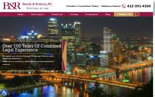 Bunde & Roberts, P.C. - Pittsburgh Divorce Lawyer website