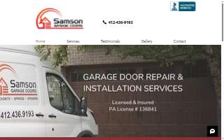 Samson Garage Doors website
