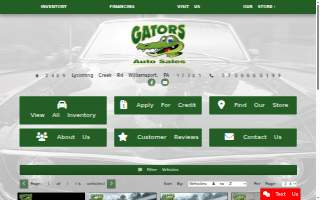 Gators Auto Sales website