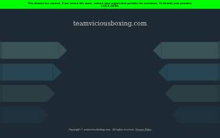 Team Vicious Boxing Club website