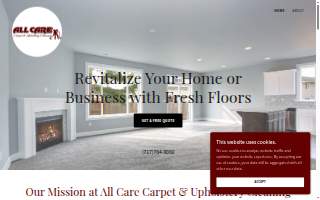 All Care Carpet & Upholstery Cleaning website