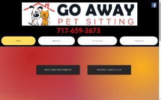 Go Away Pet Sitting website