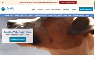 Bayside Veterinary Care website