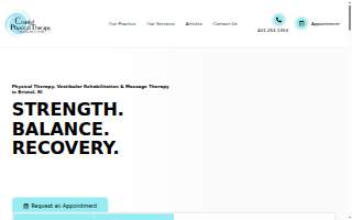 Coastal Physical Therapy and Balance Center - Vestibular Rehab and Massage Therapy Bristol RI Office website