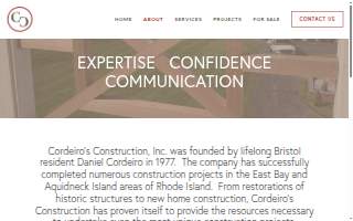 Cordeiro's Construction, Inc. website