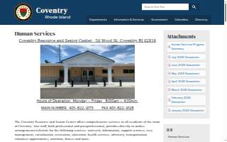 Coventry Department of Human Services website
