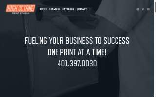 High Octane Print Studio website