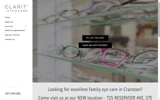 Clarity Eye Care website
