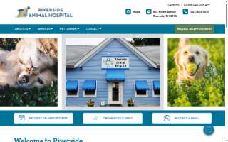 Riverside Animal Hospital website