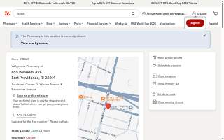 Walgreens Pharmacy website