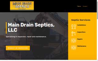 Main Drain Septics, LLC website