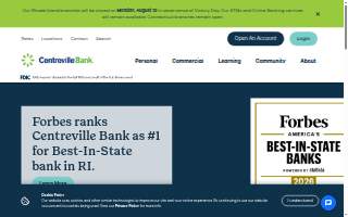 Centreville Bank website