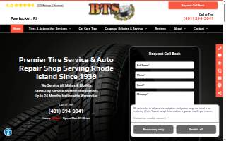 BTS Tire & Service Store website