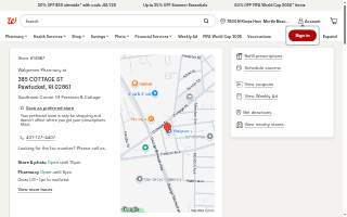 Walgreens Pharmacy website