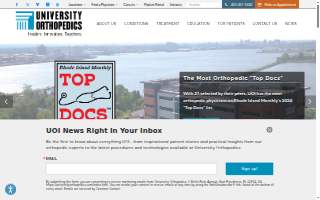 University Orthopedics - Westerly website