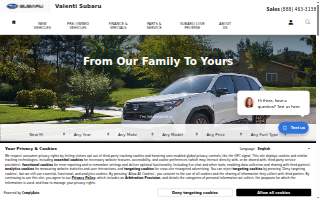 Valenti Subaru website