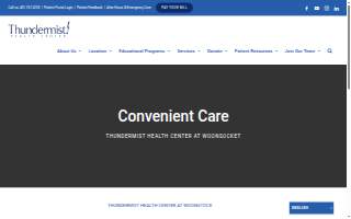 Convenient Care at Thundermist of Woonsocket website