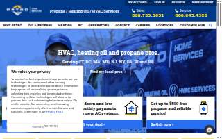 Petro Home Services website