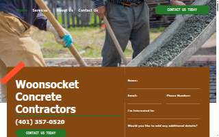 Woonsocket Concrete Contractors website