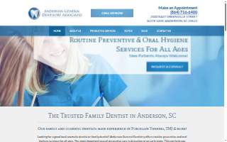 Anderson General Dentistry website