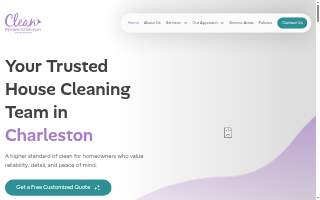 Clean Residential Services Charleston website